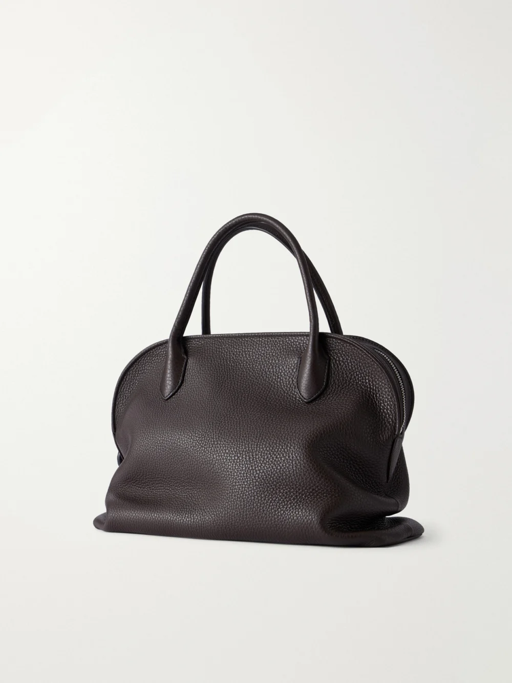 Back view of The Row Agnes 12 Leather Shoulder Bag