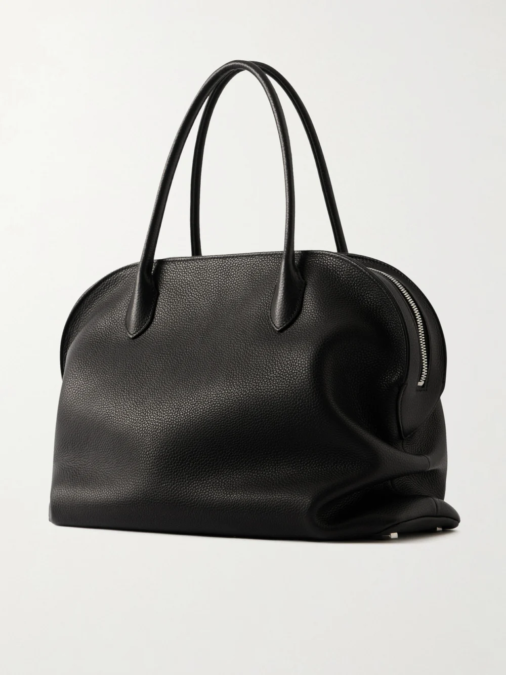 Back view of The Row Agnes 15 Textured-leather Weekend Bag