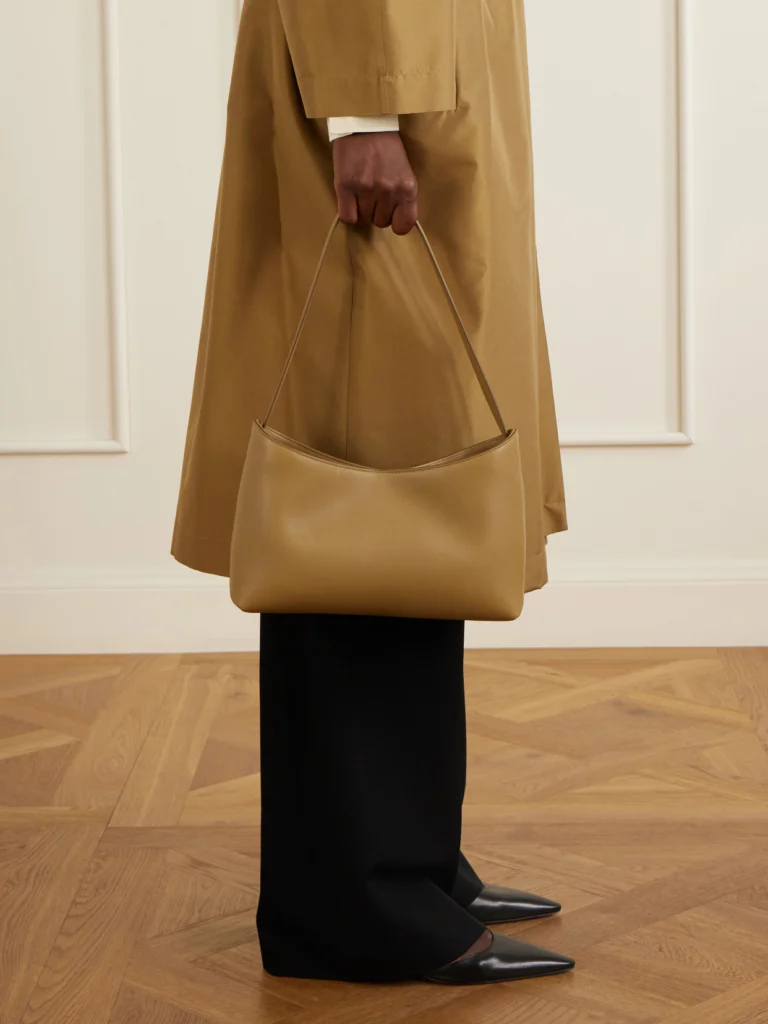 The Row Alma Baguette Leather Shoulder Bag