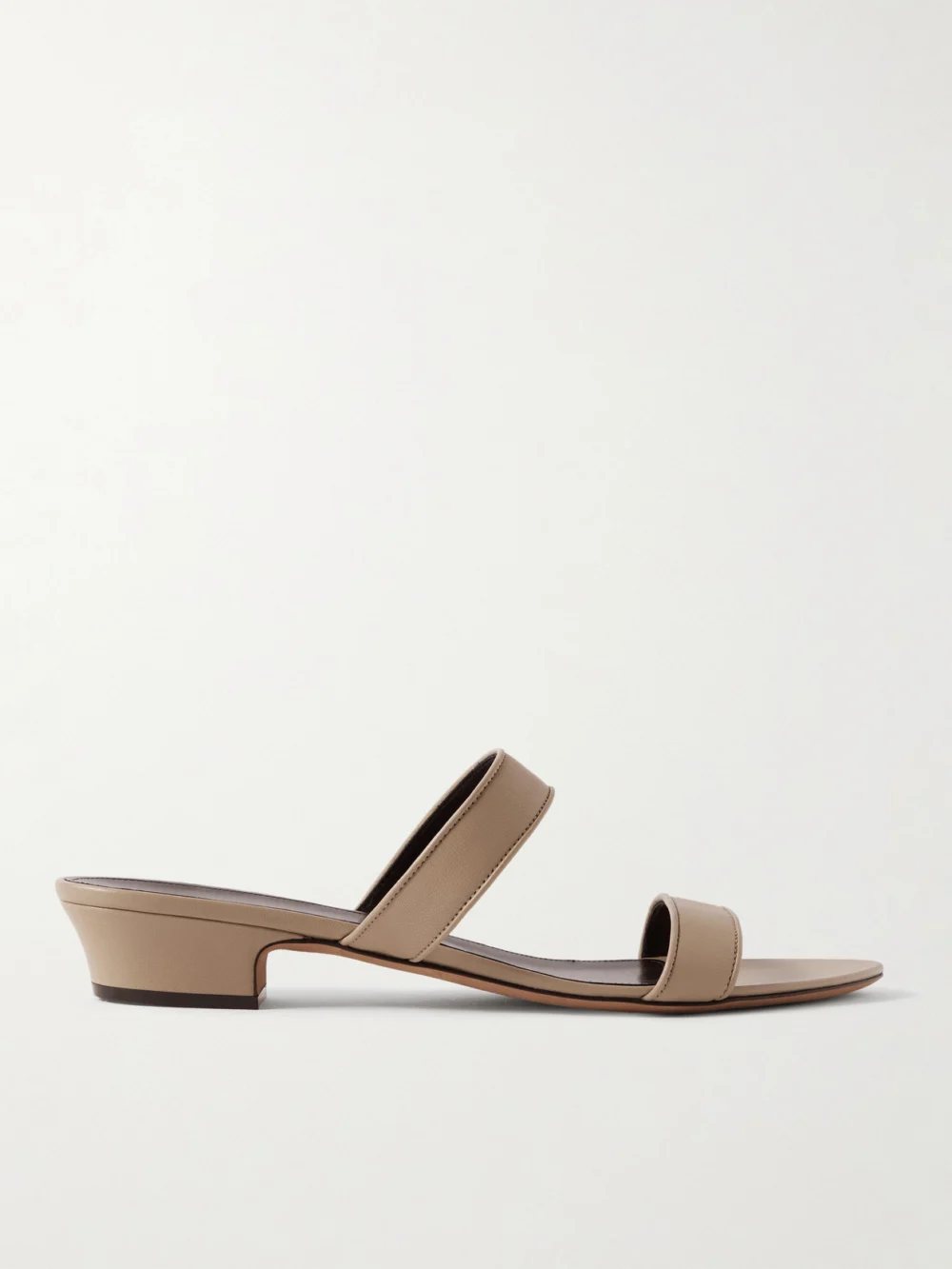 The Row Awar Leather Sandals in beige