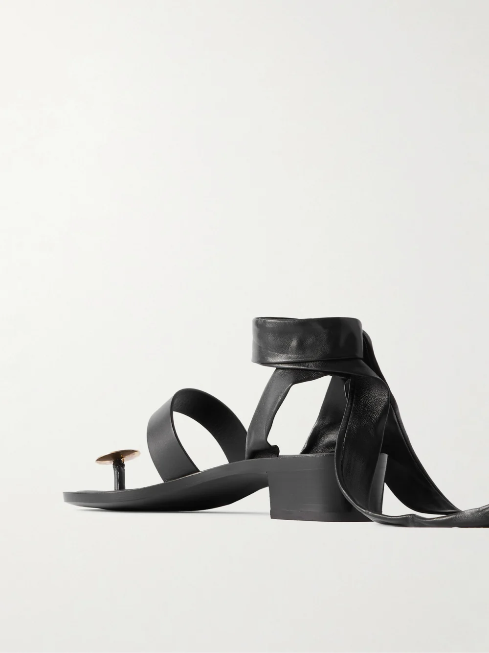 Back view of The Row Band Embellished Leather Sandals