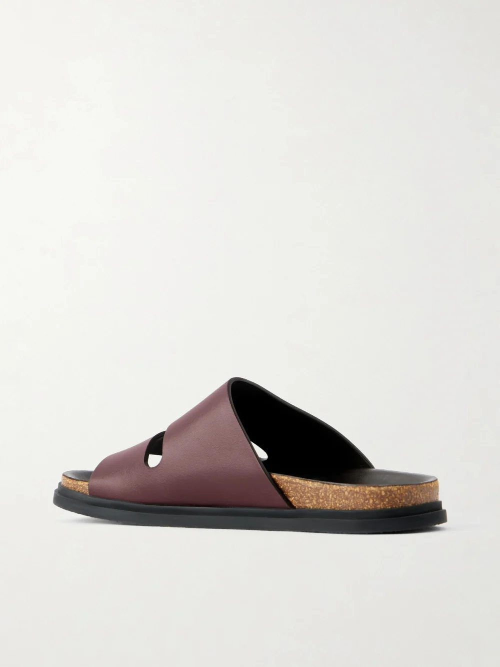 Back view of The Row Band Leather Flat Sandals