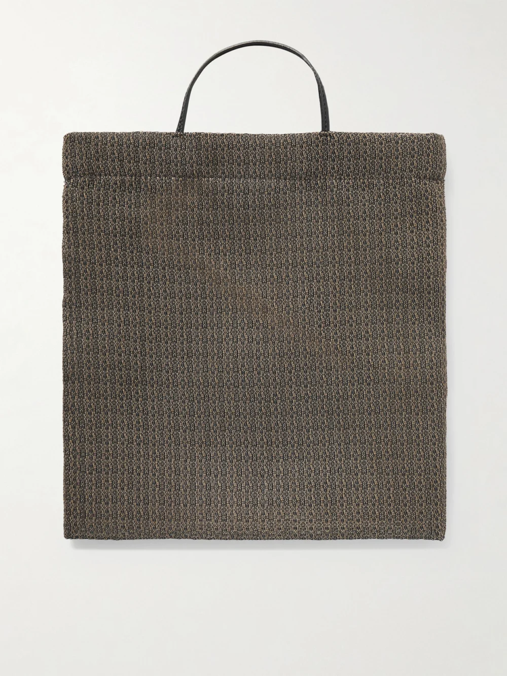 Back view of The Row Barn Mini Leather-trimmed Mesh Tote
