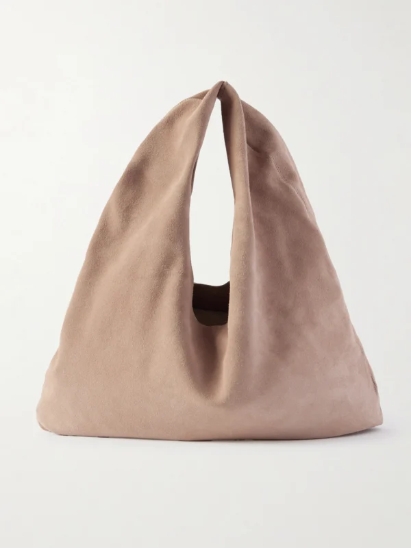The Row Bindle Small Suede Shoulder Bag