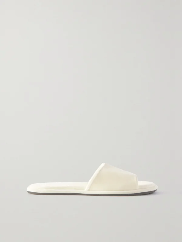 The Row Canal Slipper Velvet Slides