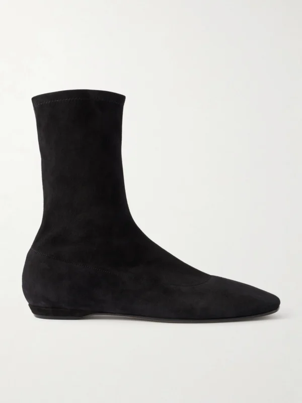 The Row Cindy Suede Ankle Boots