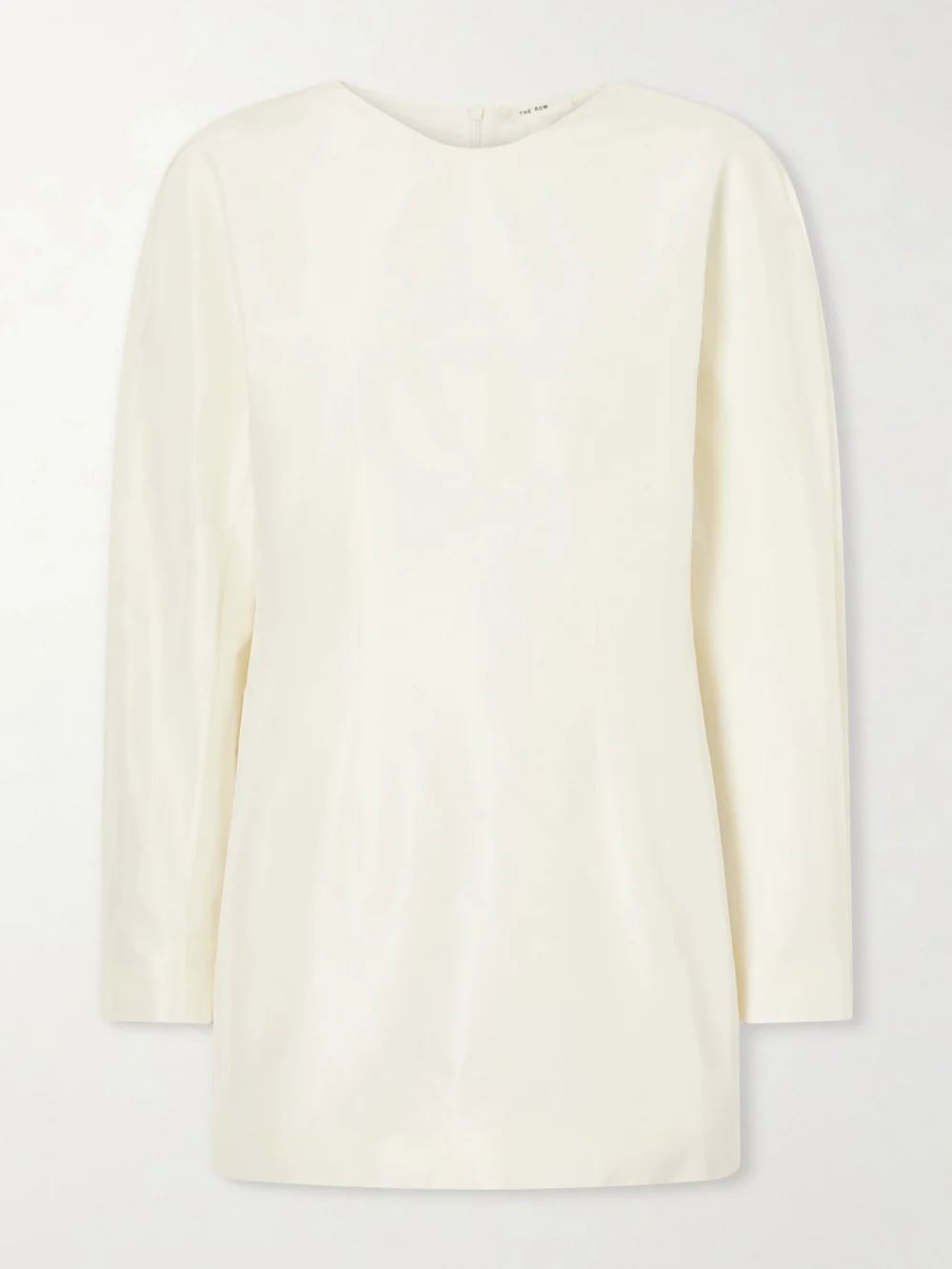 The Row Elione Cotton and Silk Blouse in white