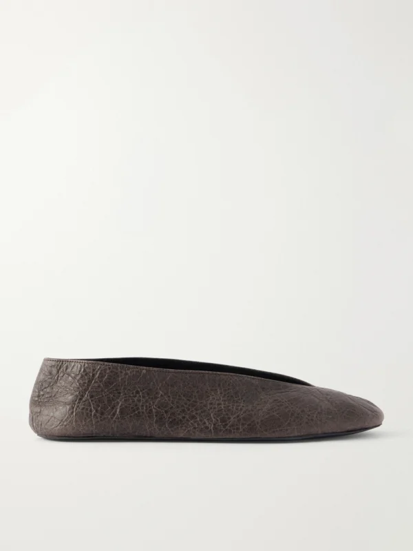 The Row Fay Leather Ballet Flats