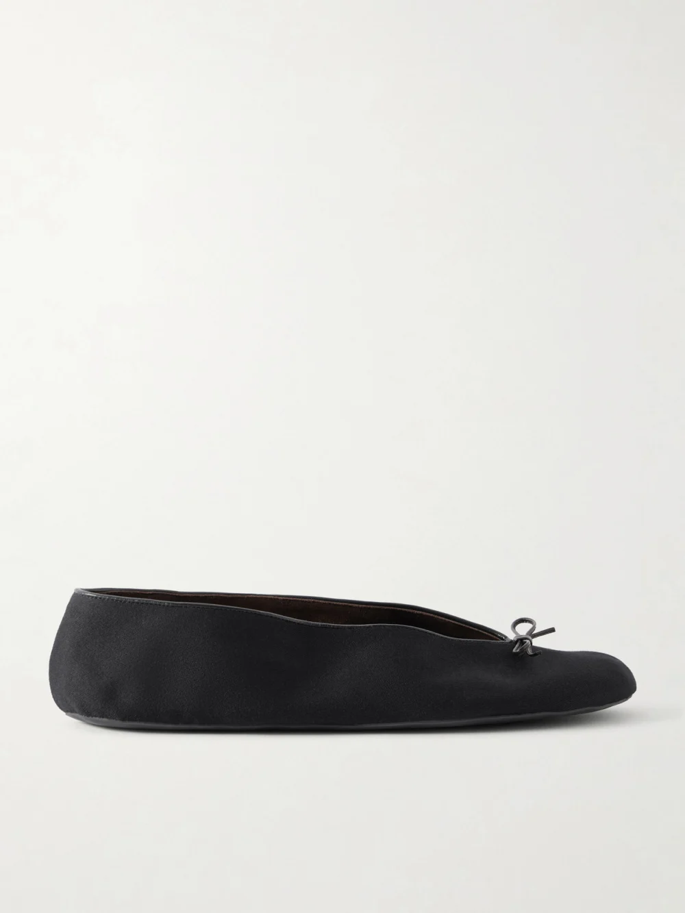 The Row Fay Wool Ballet Flats in black