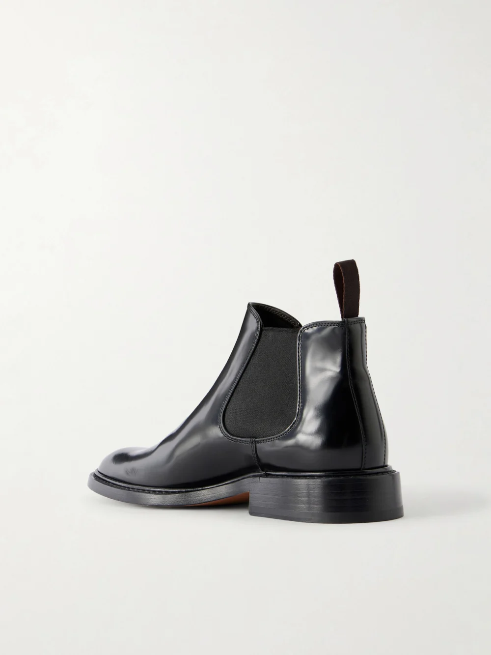 Back view of The Row Gable Leather Ankle Boot