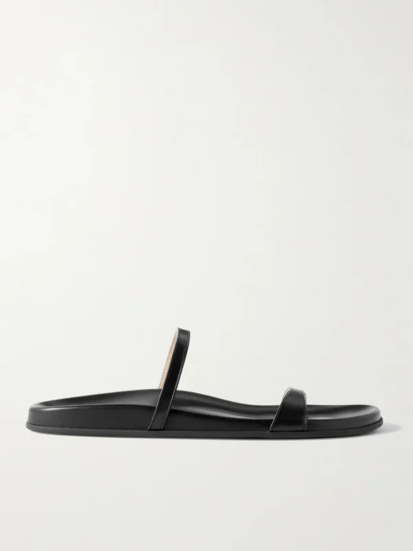 The Row Hugh Leather Slides