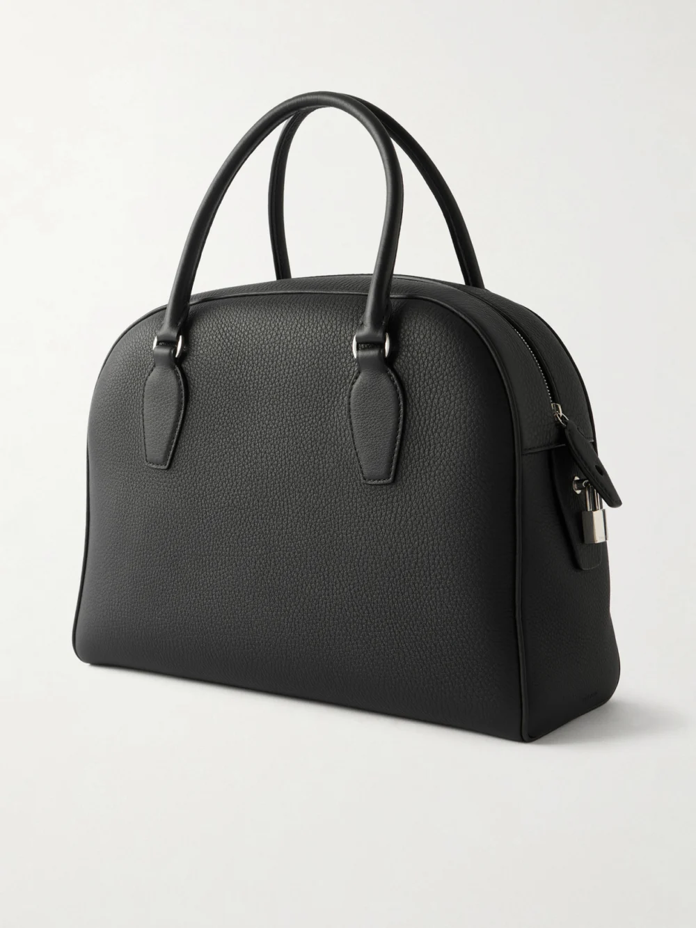Back view of The Row India 12.00 Bag Textured-leather Top-handle Bag