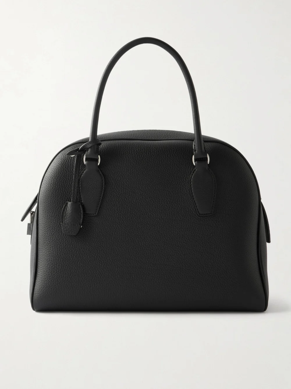 The Row India 12.00 Bag Textured-leather Top-handle Bag in black