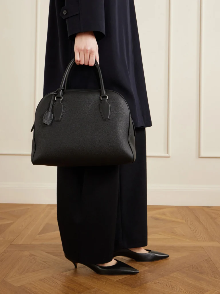 The Row India 12.00 Bag Textured-leather Top-handle Bag