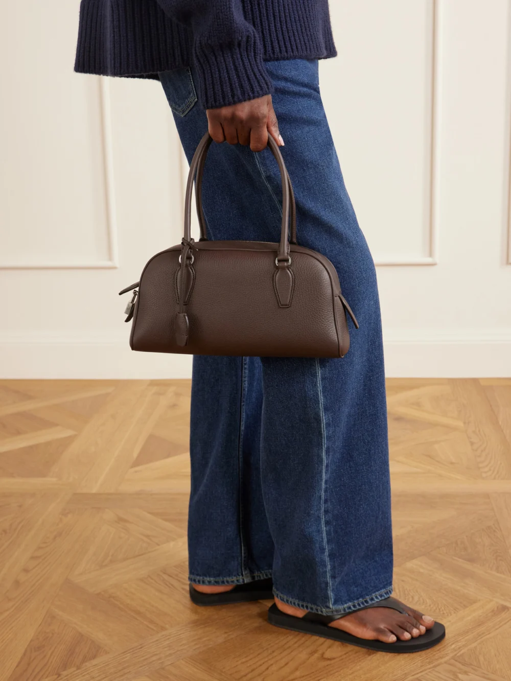 The Row India Small Full-grain Leather Tote