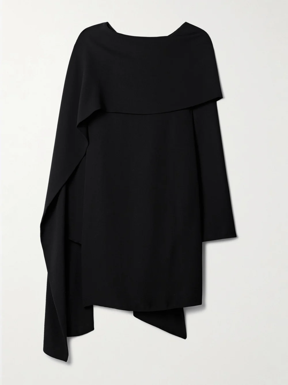 The Row Lea Draped Silk-crepe Blouse in black