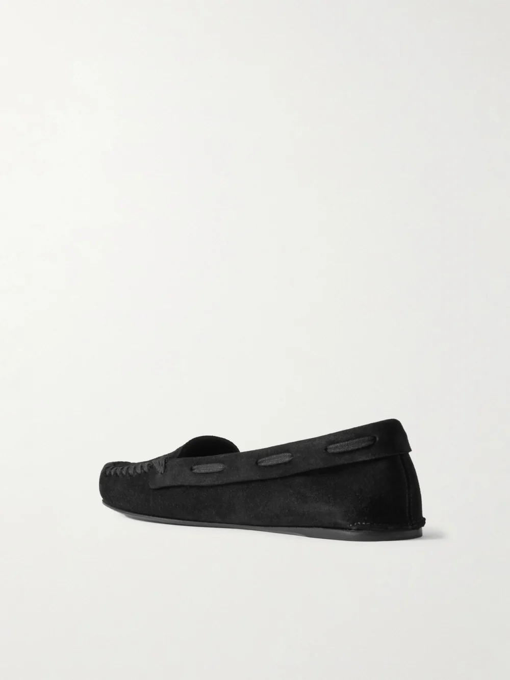 Back view of The Row Mabel Suede Loafers