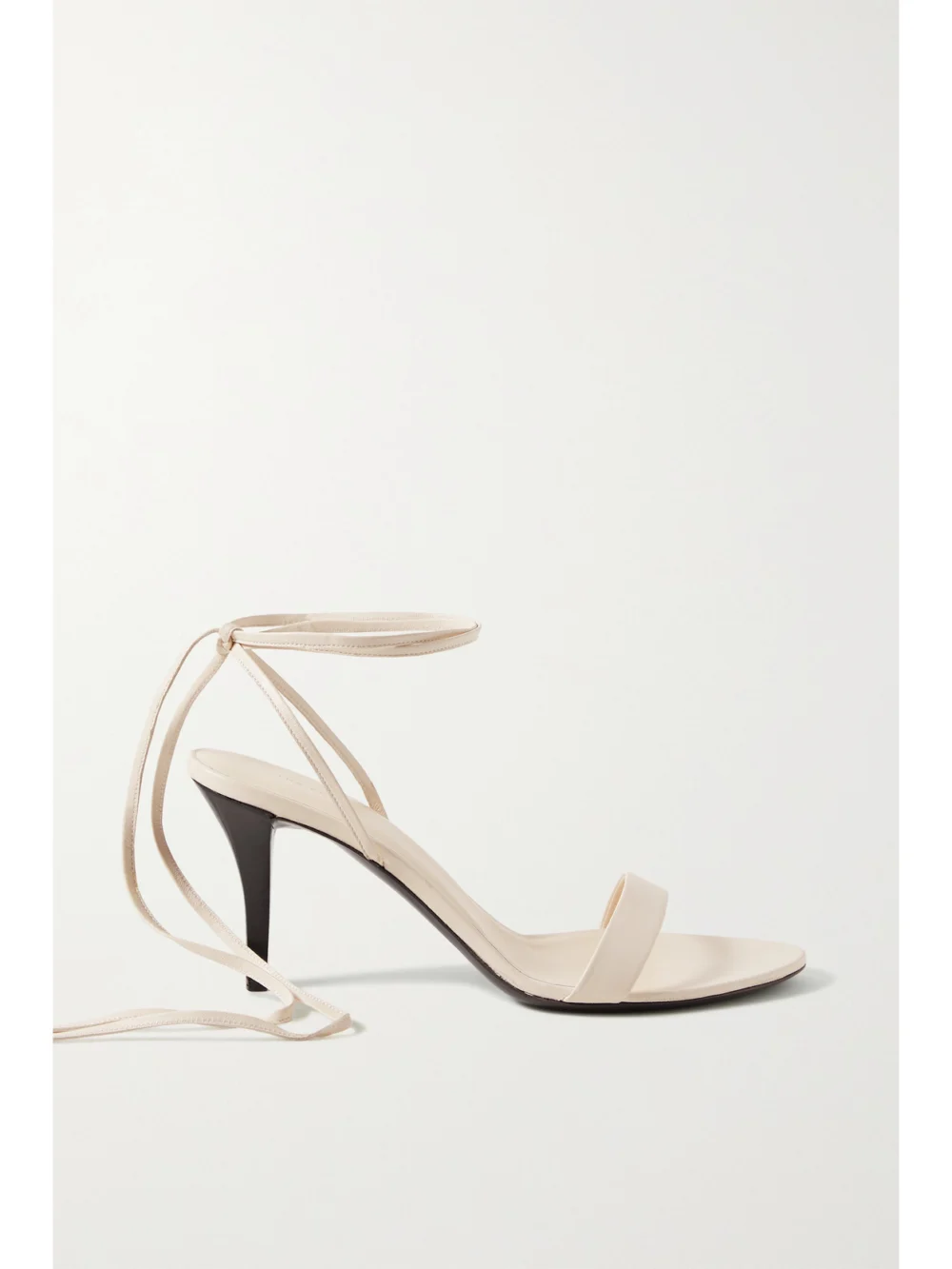 The Row Maud Lace-up Leather Sandals in ivory
