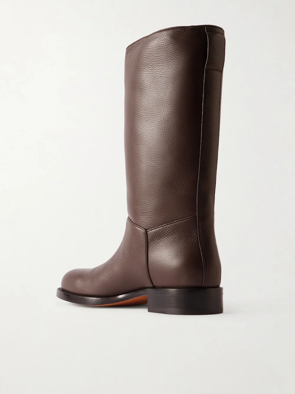 Back view of The Row Nobilis Textured-leather Ankle Boots
