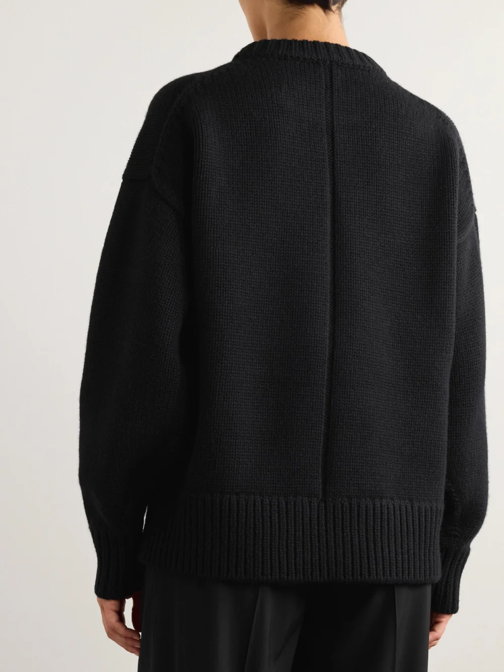 Back view of The Row Ophelia Wool and Cashmere-blend Sweater