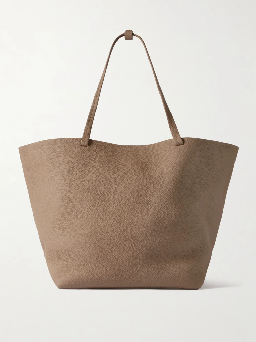 The Row Park Xl Textured-leather Tote in taupe