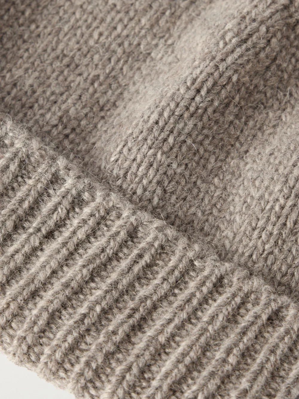 Close-up detail of The Row Pavir Cashmere Beanie