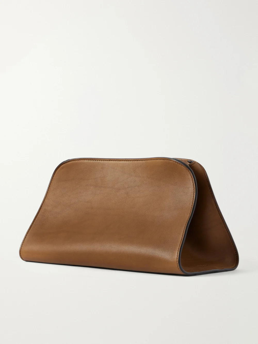 Back view of The Row Peggy Leather Clutch