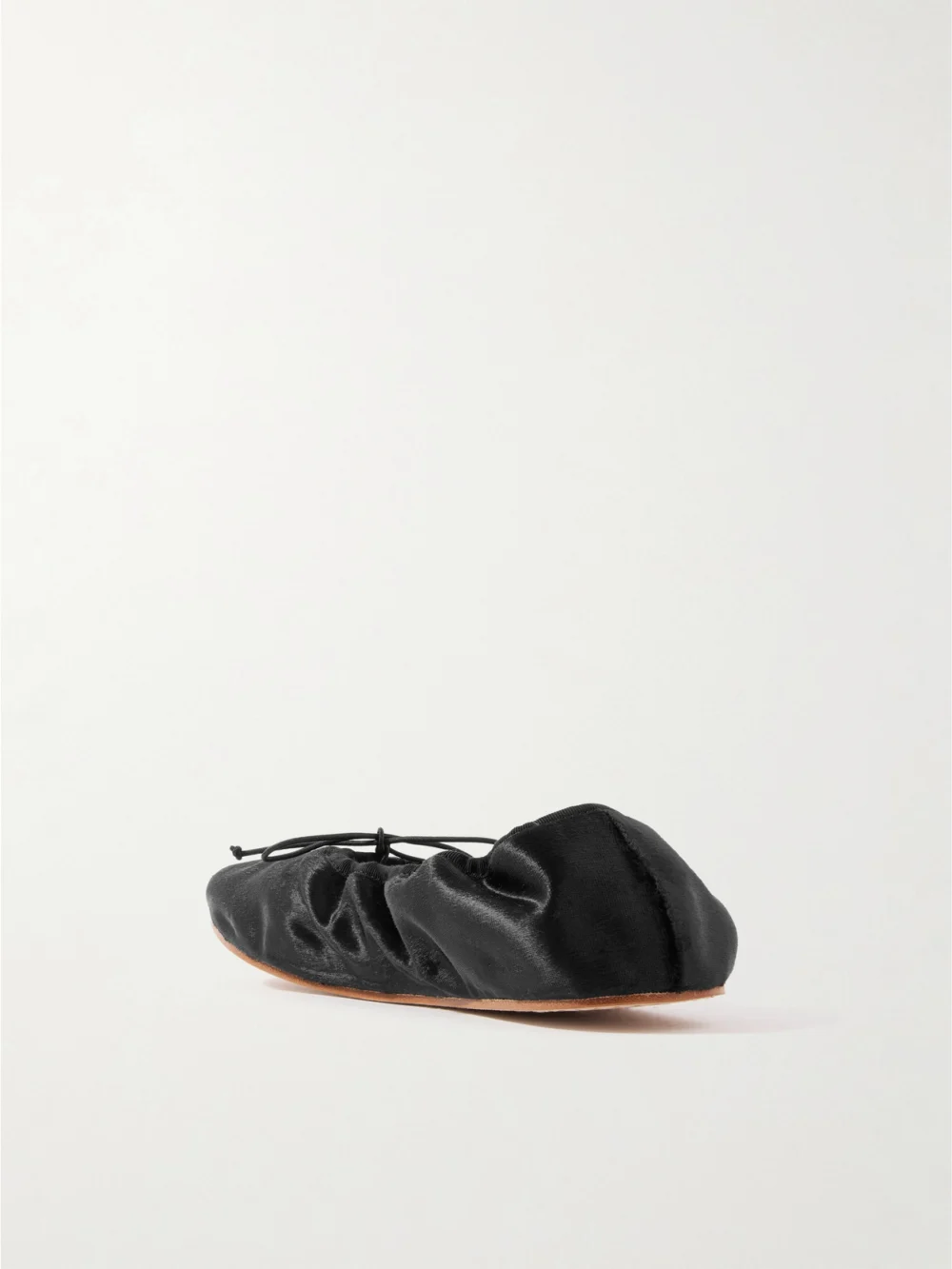 Back view of The Row Round Velvet Ballet Flats