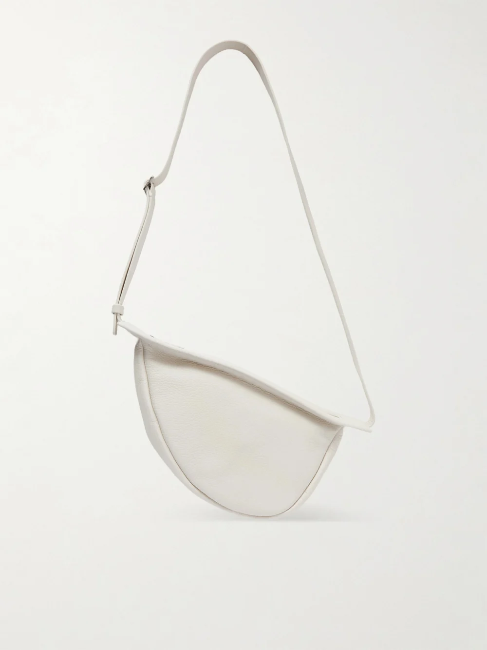 Back view of The Row Slouchy Banana Small Textured-leather Shoulder Bag