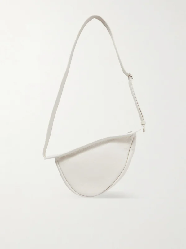 The Row Slouchy Banana Small Textured-leather Shoulder Bag