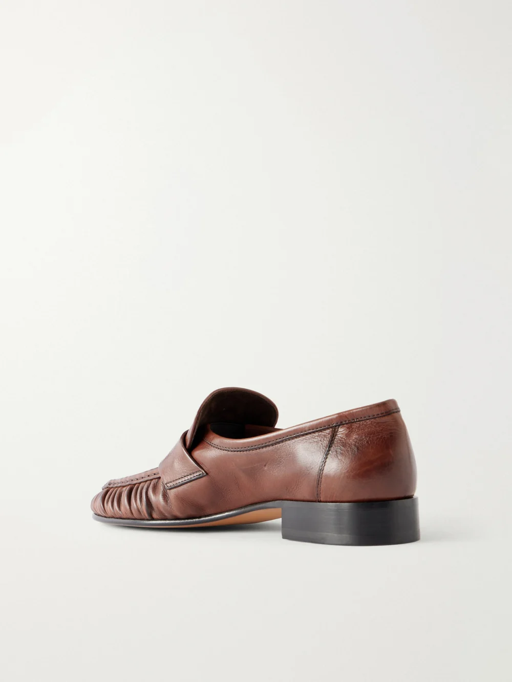 Back view of The Row Soft Leather Loafers