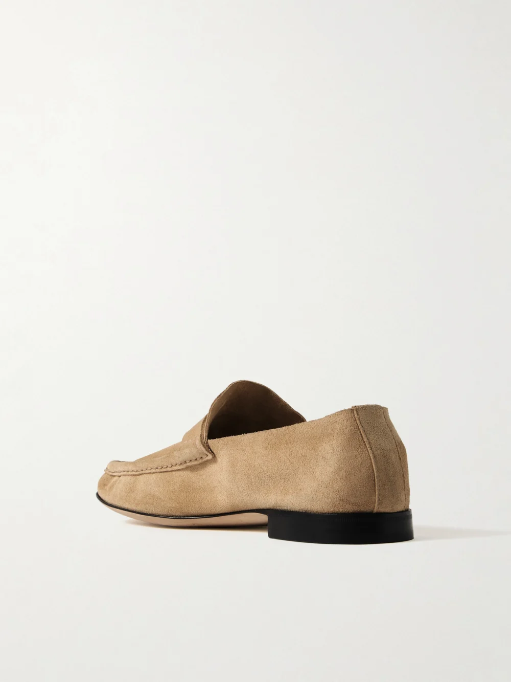 Back view of The Row Soft Suede Loafers