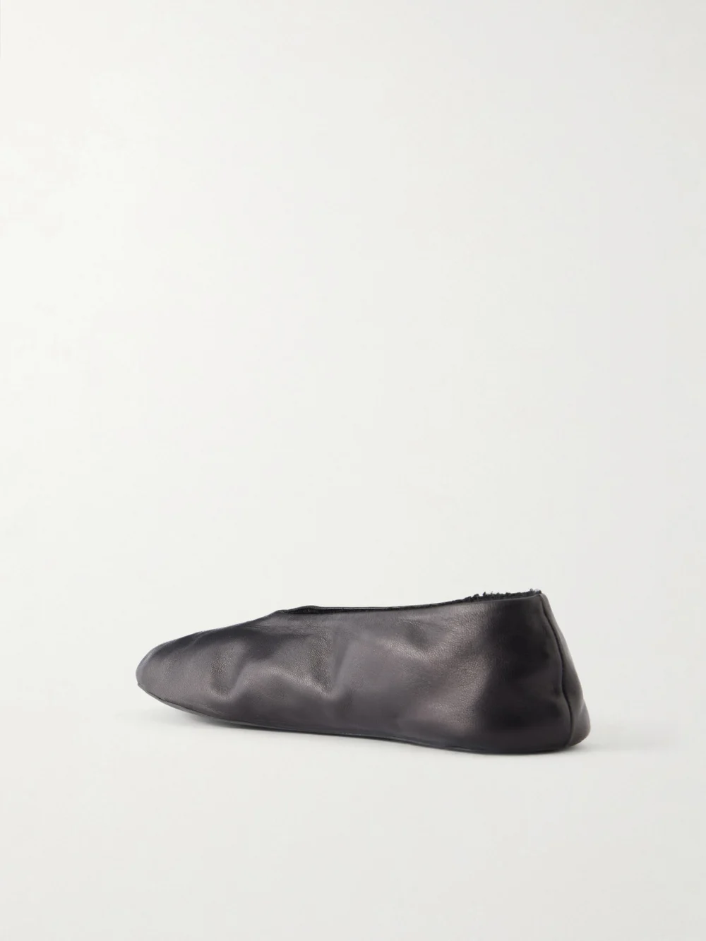 Back view of The Row Stella Shearling-lined Leather Ballet Flats
