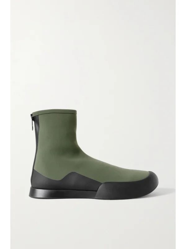 The Row Tr Rubber-trimmed Scuba Ankle Boots