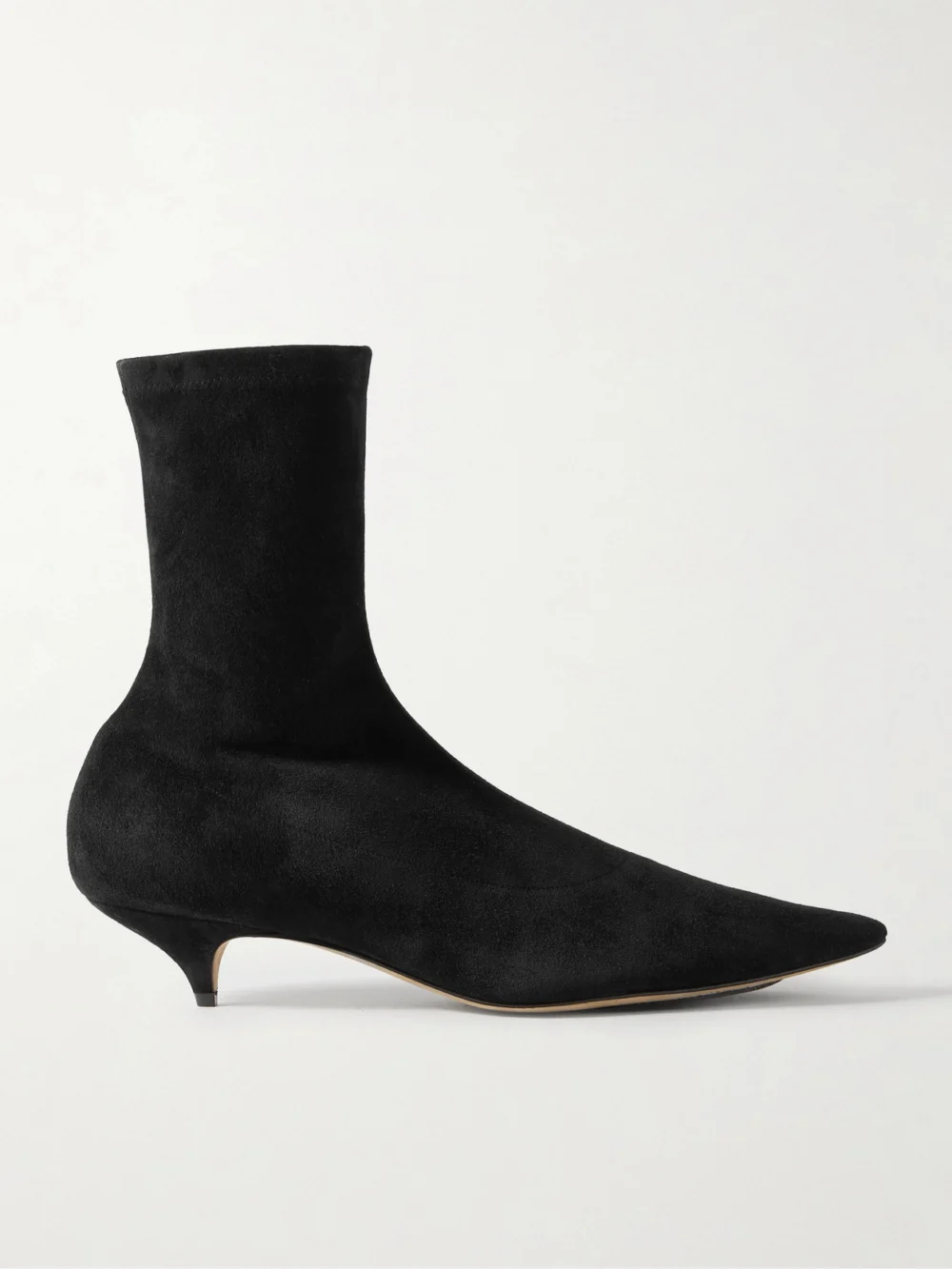 The Row Uxor Suede Ankle Boots in black