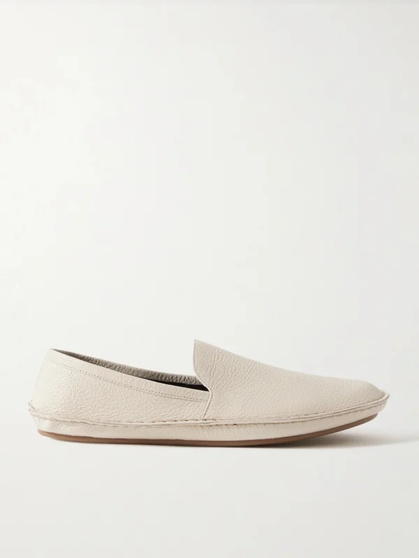The Row Vasko Textured-leather Loafers