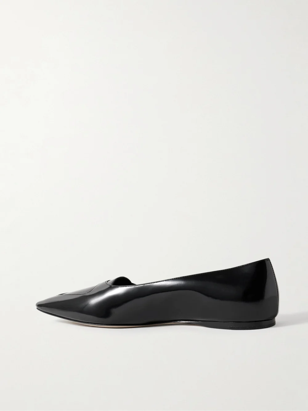 Back view of The Row Viv Glossed-leather Ballet Flats