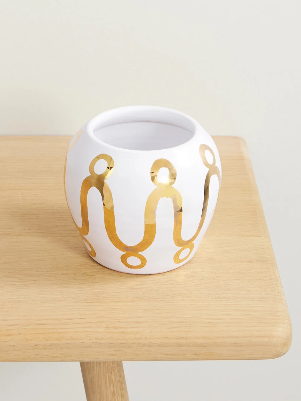 Themis Z Serenity Gold-plated Ceramic Vase