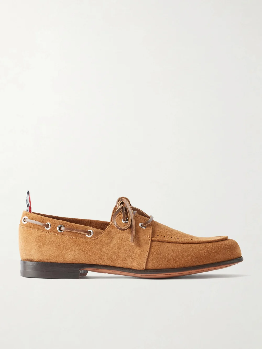 Thom Browne Leather Loafers in camel