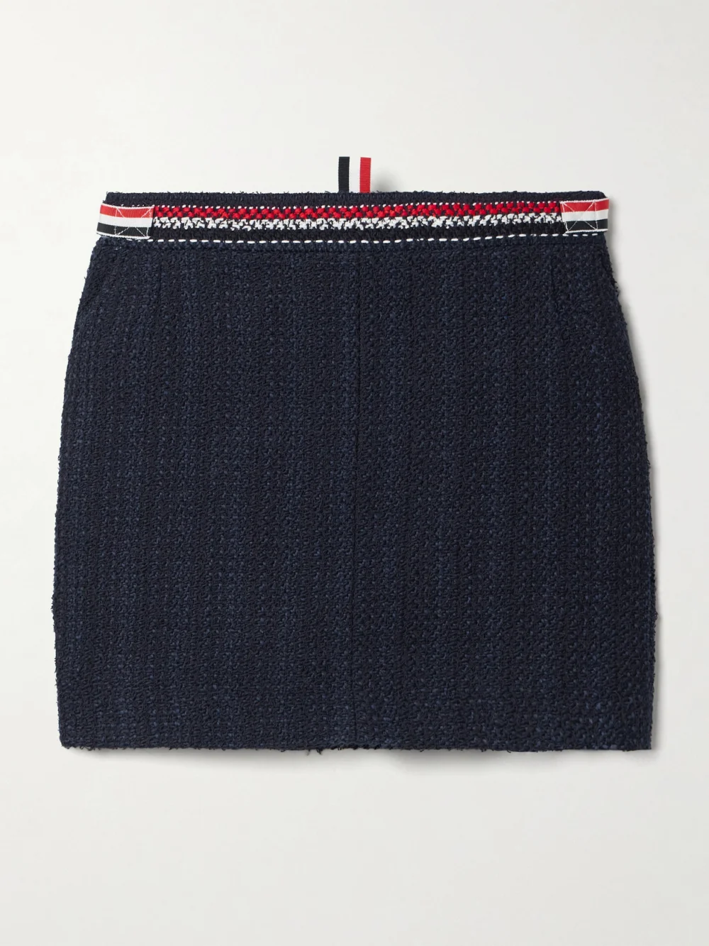 Thom Browne Striped Cotton-blend Tweed Mini Skirt in blue