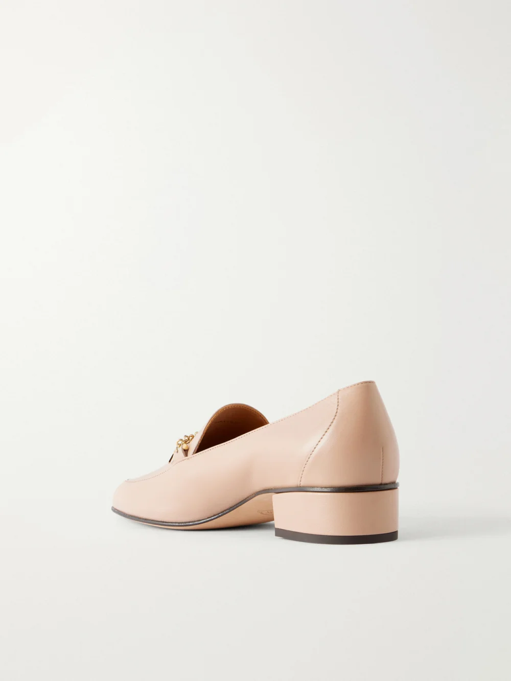 Back view of the Tod's 23 Embellished Cuoio-leather Loafers