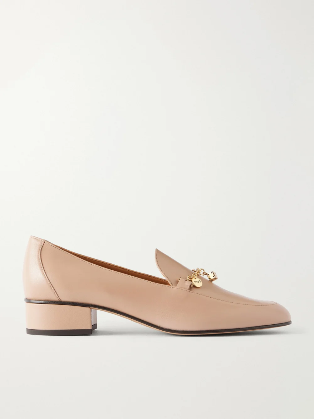 Tod's 23 Embellished Cuoio-leather Loafers in neutral
