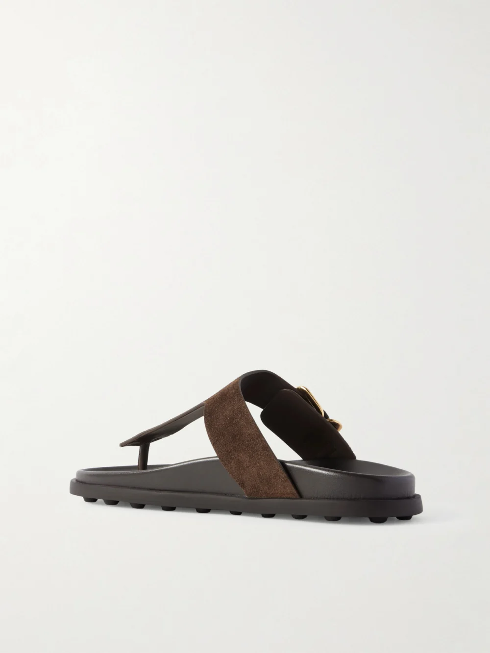 Back view of the Tod's Buckled Suede Sandals