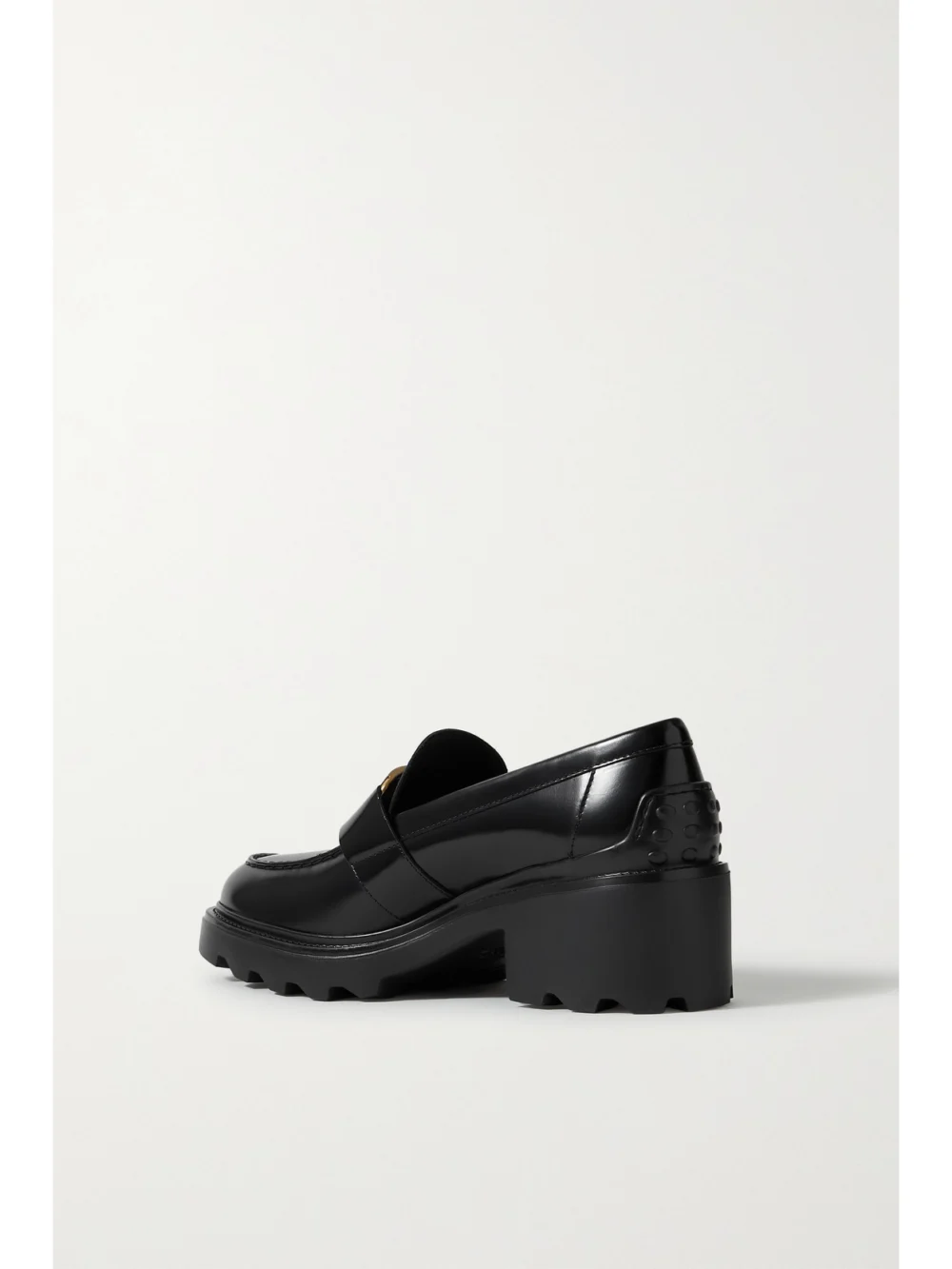 Back view of the Tod's Embellished Leather Loafers