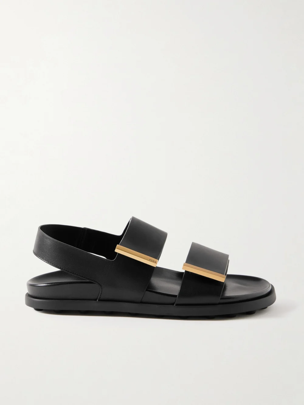 Tod's Embellished Leather Sandals in black