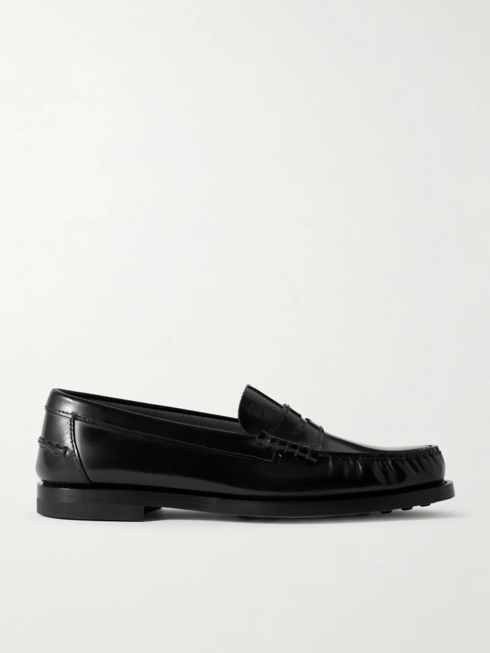 Tod's Gathered Leather Loafers in black