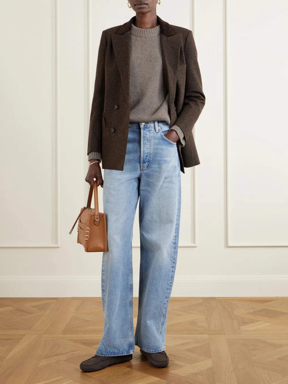 Tod's Gomma 10l Suede Loafers, styled view