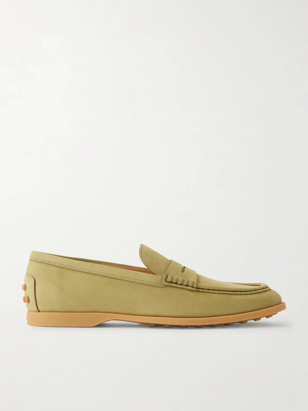 Tod's Gomma Nubuck Loafers in leaf green