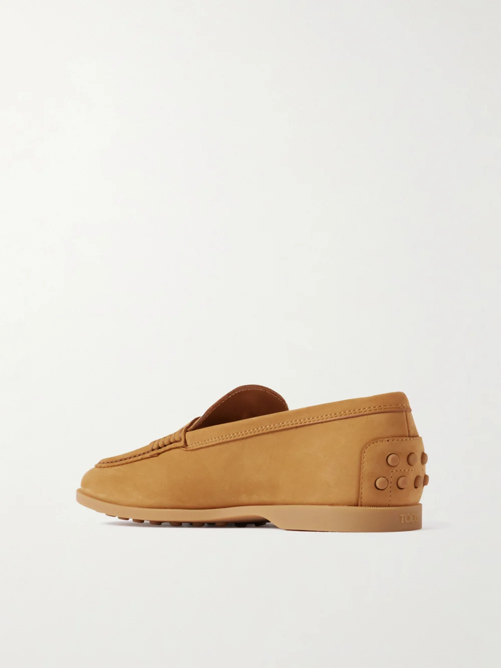 Back view of the Tod's Gomma Nubuck Penny Loafers