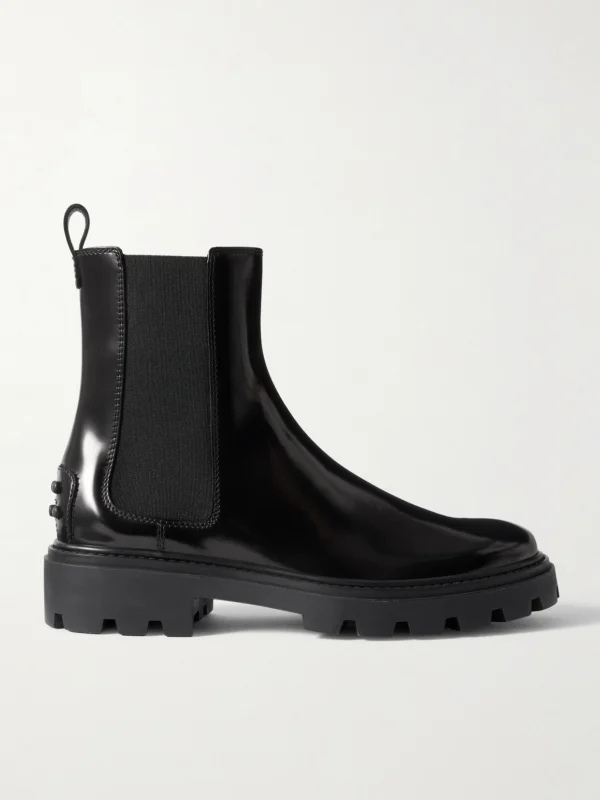 Tod's Gomma Pesante Glossed-leather Chelsea Boots